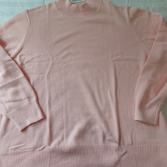 NWT Old Navy Women's 2x Light Pink Sweater with Ribbed Mock Turtle Neck - Picture 4 of 9